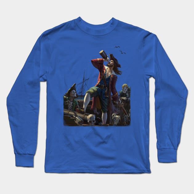 Pirate Long Sleeve T-Shirt by nikitanv